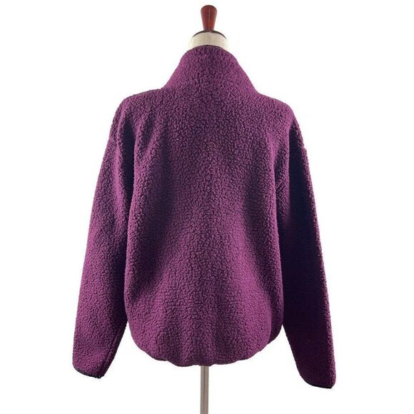 Victoria’s Secret PINK Wubby Nubby 1/2 Zip Sweater Size Medium Burgundy - Picture 2 of 8
